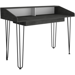 Dallas Home Office Desk White and Carbon Grey - Size: 55 x 120 x 90cm - Wilko - thumbnail 4