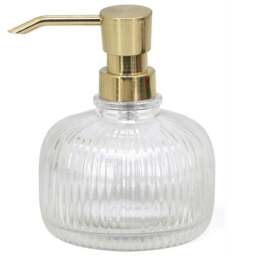 Lux Clear and Gold Soap Dispenser - Clear & Gold - Wilko
