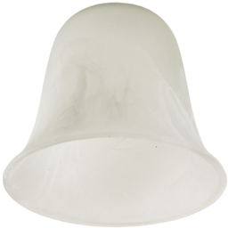 ValueLights Marble Effect Bell Shape Glass Lamp Shades Set 3 Pack - Size: 13 x 15 x 15cm - White - Wilko - thumbnail 3