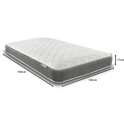 Starlight Beds Wellington Double Grey Open Coil Memory Foam Spring Mattress - Wilko - thumbnail 7