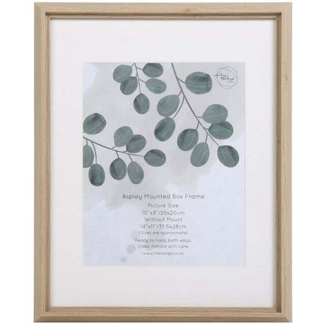 The Port. Co Gallery Aspley Brown Box Photo Frame Mounted 10 x 8 inch - Size: Multi - Wilko - image 1
