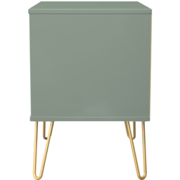 Crowndale Diamond 2 Drawer Reed Green Side Table Ready Assembled - Size: 60 x 58 x 40cm - Wilko - thumbnail 4