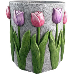 Tulip Flower Pot - Ornate Collection - Wilko - thumbnail 3