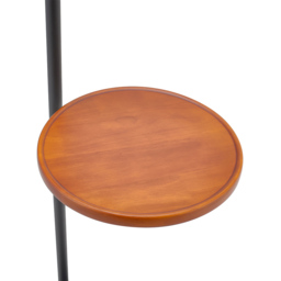 Living and Home Adjustable Arch Floor Lamp with Wood Tray - Size: 180 x 85 x 30cm - Black - Wilko - thumbnail 5