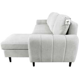 DS Living Sienna 3 Seater Silver Fabric Left Hand Chaise Sofa Bed - Wilko - thumbnail 7