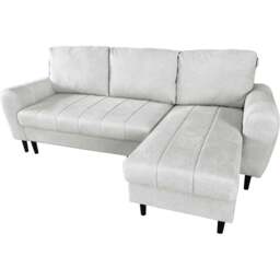 DS Living Sienna 3 Seater Silver Fabric Left Hand Chaise Sofa Bed - Wilko - thumbnail 3