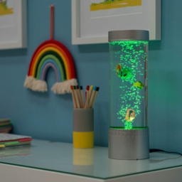 ValueLights Colour Changing Sensory Bubble Floor Lamp 32cm - Size: 32 x 10.5 x 10.5cm - Silver - Wilko - thumbnail 3