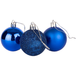 Shatchi 5cm Blue Shatterproof Christmas Baubles 18 Pack - Wilko - thumbnail 3
