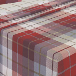 Serene Lomond King Size Red Brushed Cotton Check Flannelette Fitted Bed Sheet - Wilko - thumbnail 3