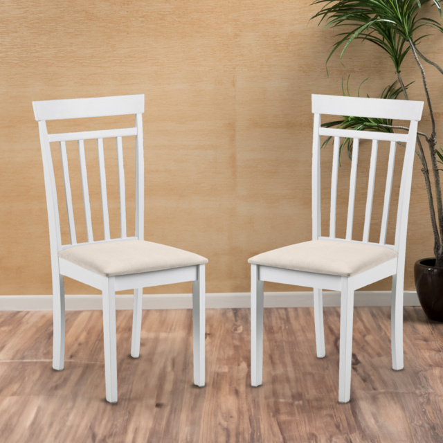 Julian Bowen Coast Set of 2 White Dining Chair - Wilko - image 1