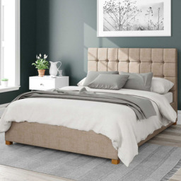 Aspire Sinatra Double Mink Malham Weave Ottoman Bed - Cream - Aspire Beds - Wilko