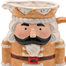 The Seasonal Gift Co. Santa & Friends Gingerbread Nutcracker Ceramic Jug - Size: 20 x 18 x 13cm - Brown - Wilko - thumbnail 3