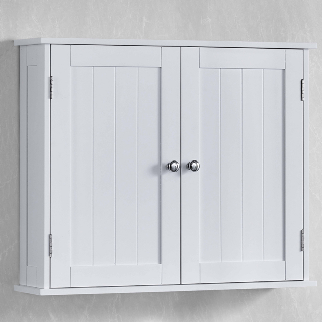 Bath Vida Priano White 2 Door Bathroom Cabinet - Size: 50 x 60 x 15cm - Wilko - image 1