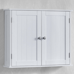 Bath Vida Priano White 2 Door Bathroom Cabinet - Size: 50 x 60 x 15cm - Wilko - thumbnail 1