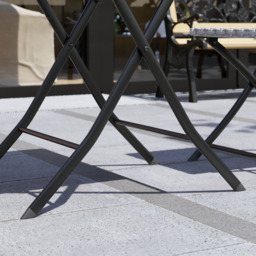 Garden Vida Capri Rattan Effect 2 Seater Bistro Set Grey - Wilko - thumbnail 7