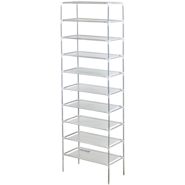 AMOS 10 Tier Extendable Shoe Rack 57cm - Size: 28 x 57 x 173cm - Grey - Wilko - image 1