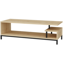 Decorotika Reilly 2 Shelf Black and Sapphire Oak TV Unit - Size: 38 x 120 x 45cm - Multi - Wilko - thumbnail 3
