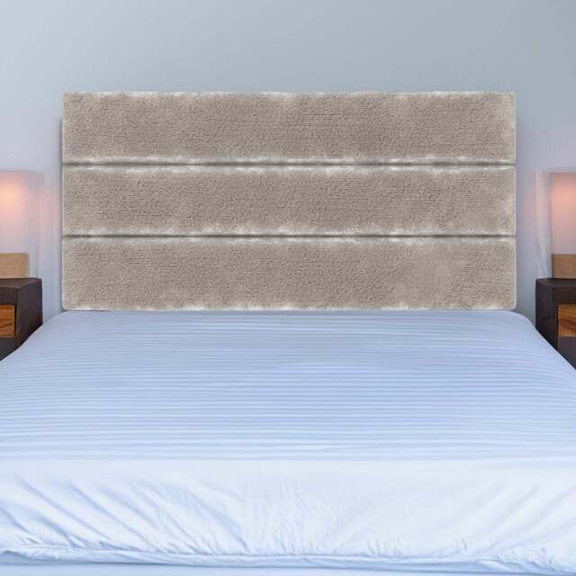 Bedmaster Milan Small Double Silver Chenille Lined Headboard - Wilko - image 1