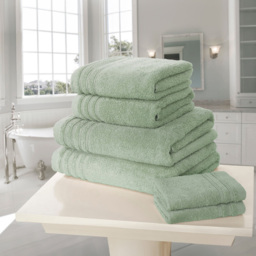 Rapport Home So Soft Green Cotton Face Cloth - Size: 0.1 x 30 x 30cm - Wilko - thumbnail 3