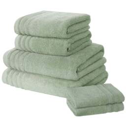 Rapport Home So Soft Green Cotton Face Cloth - Size: 0.1 x 30 x 30cm - Wilko