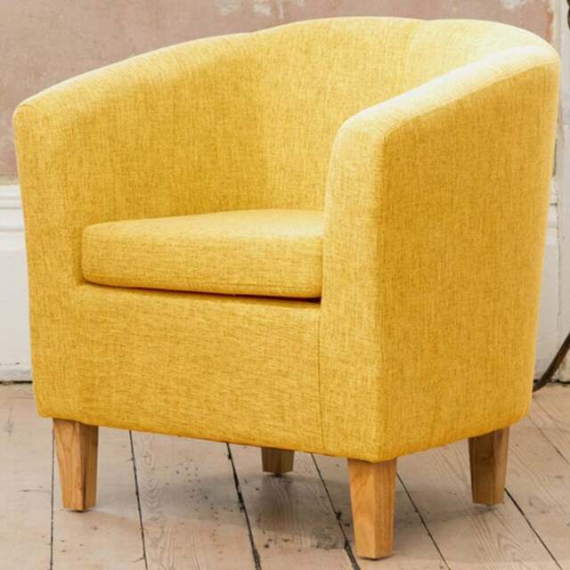 Artemis Home Alderwood Yellow Hessian Tub Chair - Size: Single - Wilko - image 1