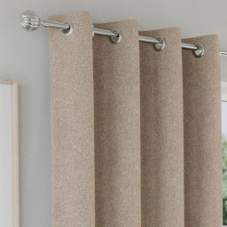 Enhanced Living Austin Natural Blackout Eyelet Thermal Curtains 168 x 229cm - Cream - Wilko - thumbnail 3