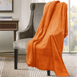 Velosso Orange Moda Plush Throw 127 x 152cm - Size: 127 x 152 x 1cm - Wilko - thumbnail 3