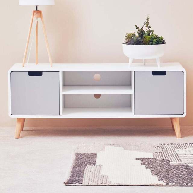 Premier Housewares Milo TV Unit - Size: 120 x 40 x 48cm - Multi - Interiors by Premier - Wilko - image 1