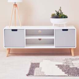Premier Housewares Milo TV Unit - Size: 120 x 40 x 48cm - Multi - Interiors by Premier - Wilko - thumbnail 1