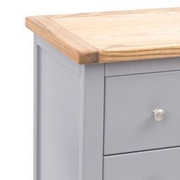 Cabinet Bits Biccari 4 Drawer Dark Grey Chrome Knob Chest of Drawers - Wilko - thumbnail 7
