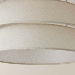 ValueLights Valerie 5 Tier Natural Linen Pendant Shade - Size: 33 x 40 x 40cm - Cream - Wilko - thumbnail 7