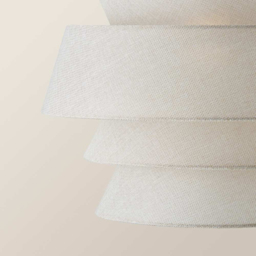ValueLights Valerie 5 Tier Natural Linen Pendant Shade - Size: 33 x 40 x 40cm - Cream - Wilko - thumbnail 6