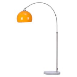 Living and Home Arched Floor Lamp - Size: 180 x 92 x 28cm - Orange - Wilko - thumbnail 4