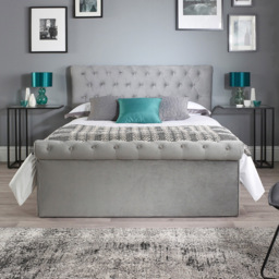 Aspire Chesterfield Single Grey Ottoman Bed - Aspire Beds - Wilko - thumbnail 3