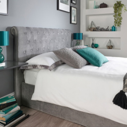 Aspire Chesterfield Single Grey Ottoman Bed - Aspire Beds - Wilko - thumbnail 4