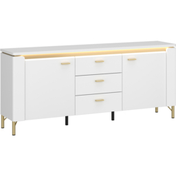 Furniture To Go Lazio 2 Door 3 Drawer Alpine White TV Cabinet - Wilko - thumbnail 3