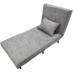 Indoor Living Joel Uno Single Seater Grey Sofa Bed Chair - Wilko - thumbnail 5