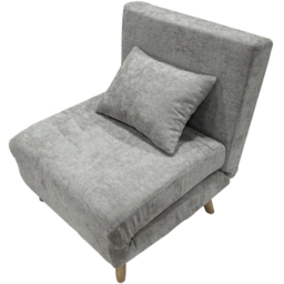 Indoor Living Joel Uno Single Seater Grey Sofa Bed Chair - Wilko - thumbnail 3