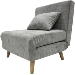 Indoor Living Joel Uno Single Seater Grey Sofa Bed Chair - Wilko - thumbnail 6