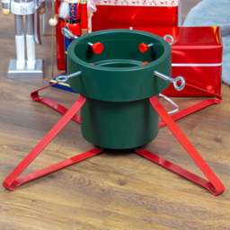 The Christmas Workshop Red and Green Large Christmas Tree Stand - Wilko - thumbnail 3