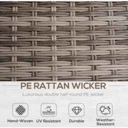 Outsunny 6 Seater Grey PE Rattan Outdoor Sofa Set with Coffee Table - Wilko - thumbnail 6