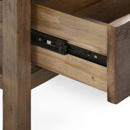 Julian Bowen Heritage 3 Drawer Wooden Bedside Table - Brown - Wilko - thumbnail 7