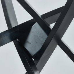 Living and Home 2 Seater 100cm Round Tempered Glass Dining Table Black - Clear - Wilko - thumbnail 6
