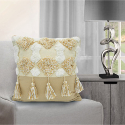 Intimates Alta Tufted Beige Filled Cushion 43 x 43cm 2 Pack - Cream - Wilko - thumbnail 3