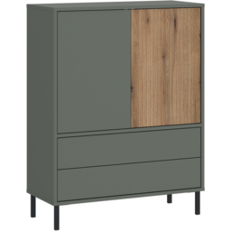 Furniture To Go Darwin 2 Door 2 Drawer Green Sideboard - Black - Wilko - thumbnail 3