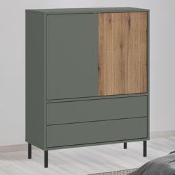 Furniture To Go Darwin 2 Door 2 Drawer Green Sideboard - Black - Wilko