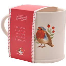 The Seasonal Gift Co. Robin Friend Mug - Size: 10 x 14 x 9cm - White - Wilko - thumbnail 4
