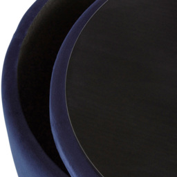 GFW Avery Midnight Blue Velvet Storage Stool - Size: 45 x 38 x 38cm - Wilko - thumbnail 6