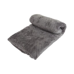 Waffle Soft Fleece Throw Grey - My - Wilko - thumbnail 4