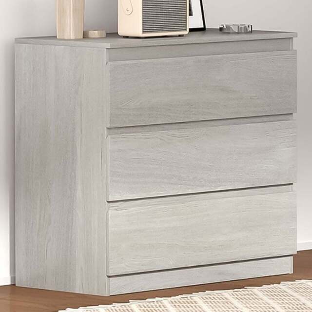 HOMCOM 3 Drawer Grey Chest of Drawers - Yellow - Wilko - image 1